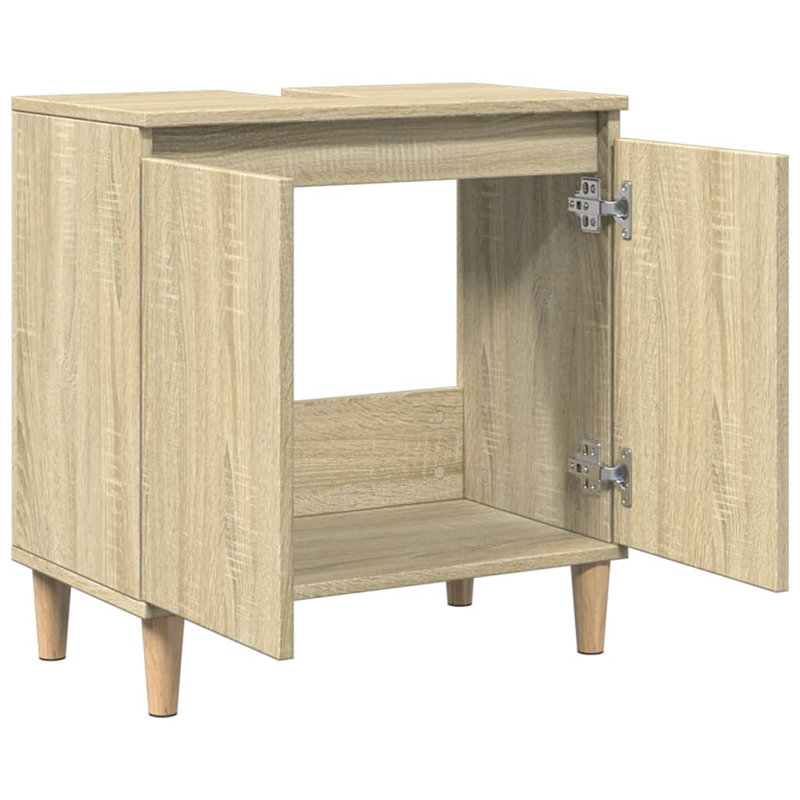 Saajan 58cm Single Bathroom Vanity Base Only, Sonoma Oak