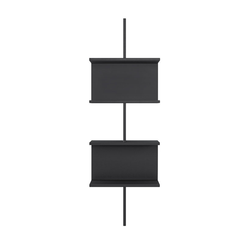 6 Piece Floating Shelf, Black