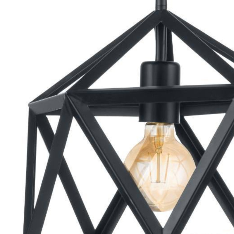 Heriberto 1 - Light Geometric Pendant, Black