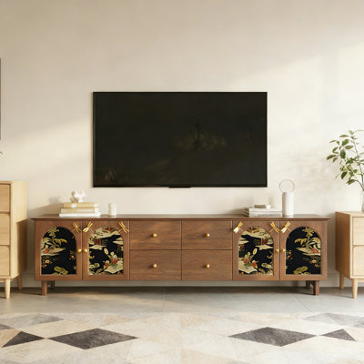 Meuble télé de style médiéval américain