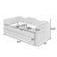 Lit de jour simple, lit de jour rembourré en vichy équipé d'un cadre de lit gigogne escamotable et d'une poche de rangement latérale, canapé-lit multifonctionnel en bois massif pour chambre d'enfant et chambre d'amis - Rose-131098158-131098160