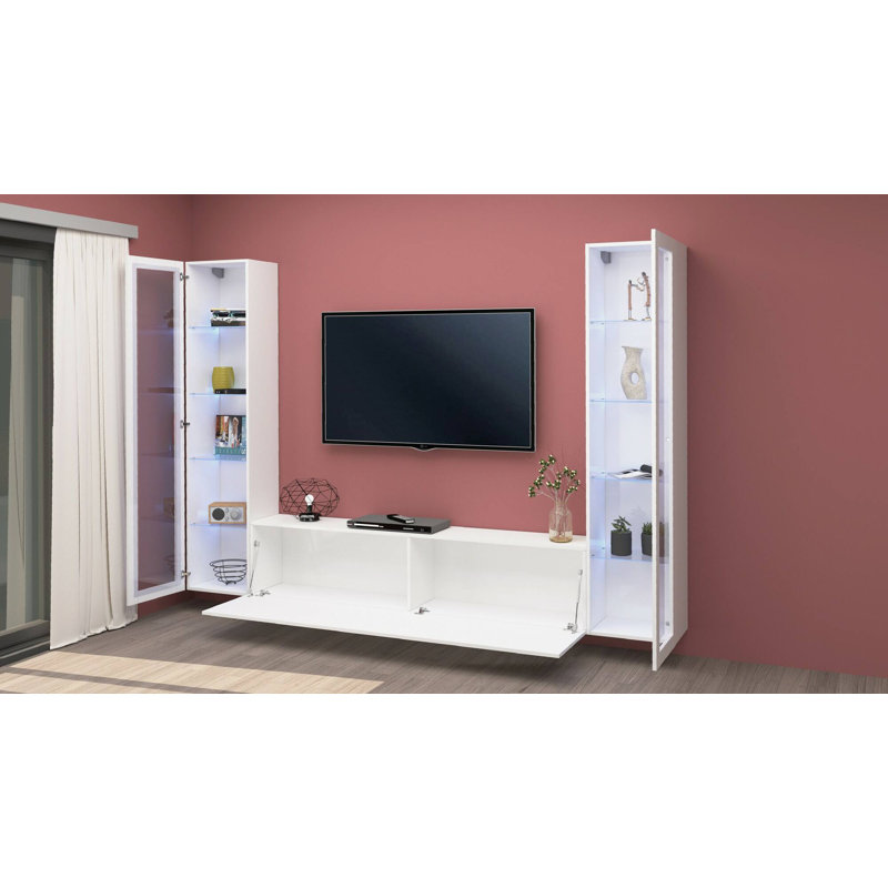 Caliopia Rectangle Accent Cabinet, Glossy White