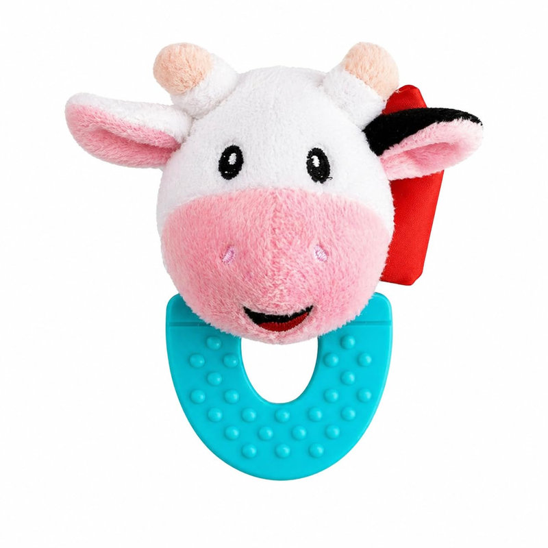 Anneau de dentition pour bébé Wristy Buddy - vache