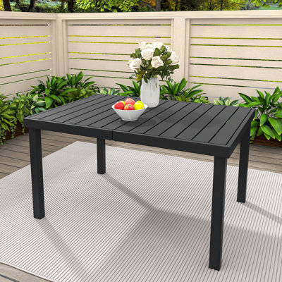 Hindertje Aluminum Rectangular Outdoor Dining Table