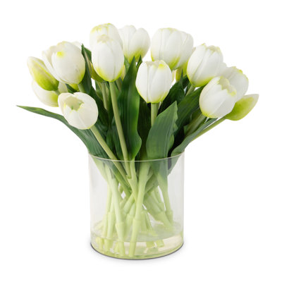 Silk Tulip Arrangement In Vase