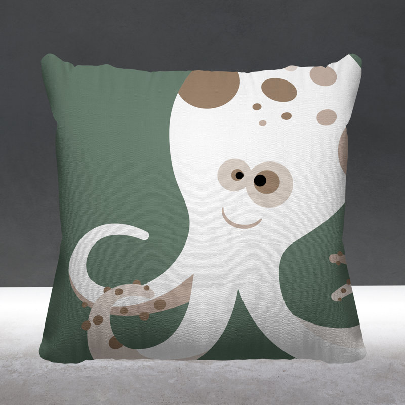 Coussin décoratif Octavious, L 17 po x H 17 po, Émeraude