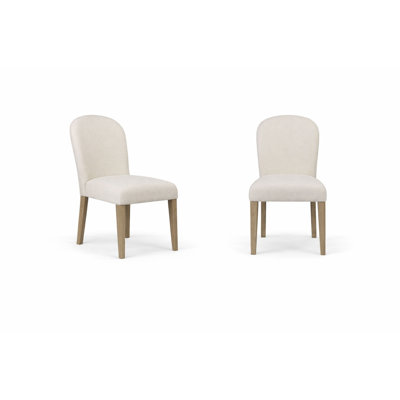 Marielle Upholstered Arch Dining Chair, Toffee/White Sand