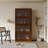 Bookcase Contemporary Closed Back Glass Doors Office Storage Cabinet Floor-To-Ceiling Low Cabinet Bookcase Against Wall Dustproof Bookshelf