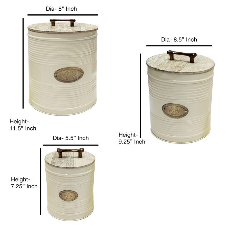 Ensemble 3 pièces de Vasques de rangement pour animaux géants en nervure