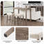 Ensemble de table bistro à hauteur de comptoir moderne 41,5 po avec tabourets sans port USB-17234526
