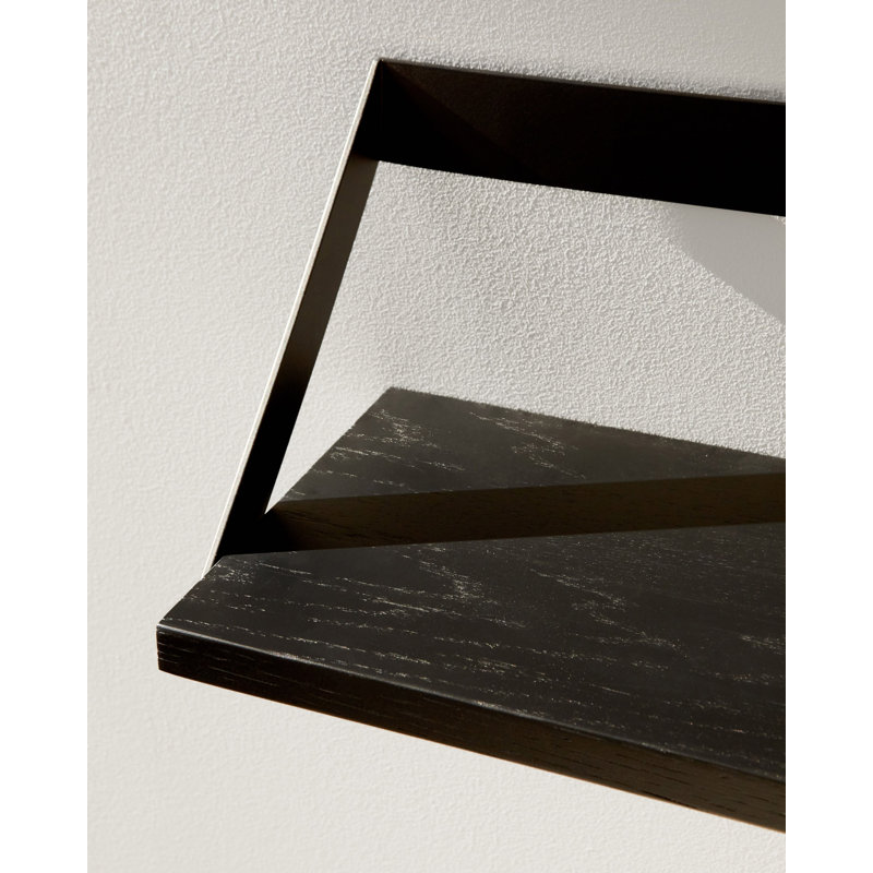 Ribbon Oak Solid Wood Floating Shelf