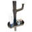 New style with trays Adjustable Laundry Pole Clothes Drying Rack Coat Hanger DIY Floor to Ceiling Tension Rod Storage Organizer for Indoor, Balcony - Black