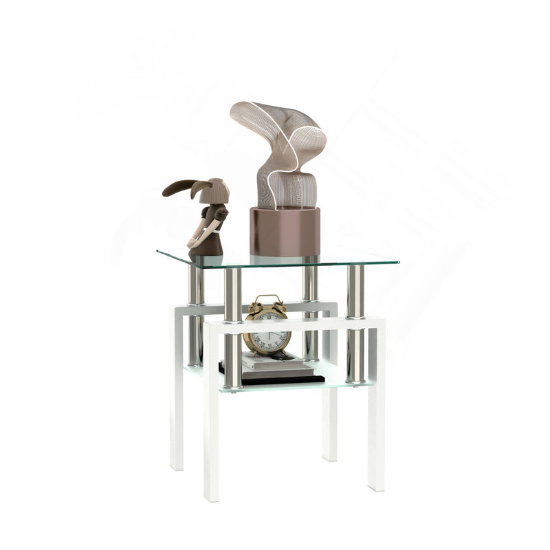 1-Piece Modern Tempered Glass Coffee Table | Tea Table End Table