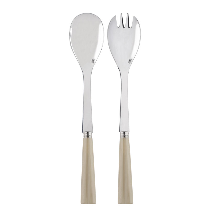 Nature Salad Servers, Faux Horn