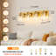 Luminaire de salle de bain moderne 4 lumières au-dessus du miroir, lumières de meuble-lavabo en laiton, abat-jour en verre transparent, douille E26 (ampoules non incluses)-2137335974-2116370057-2116370060