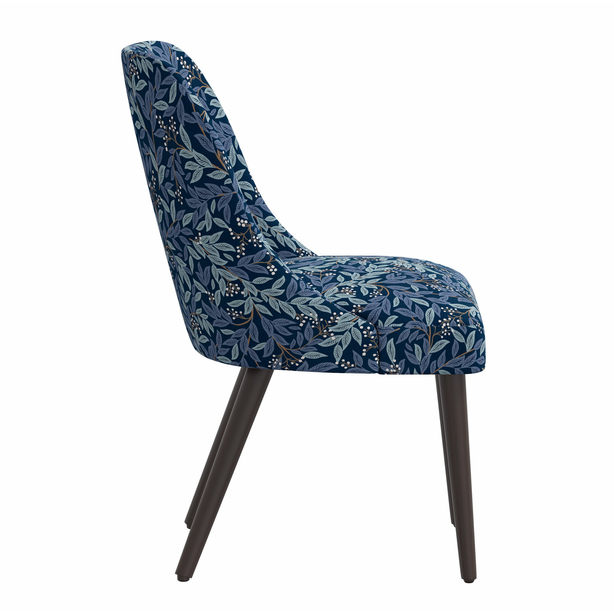 Rifle Paper Co. x Cloth & Company Tara Dining Chair, Rpc Willowberry Navy Linen