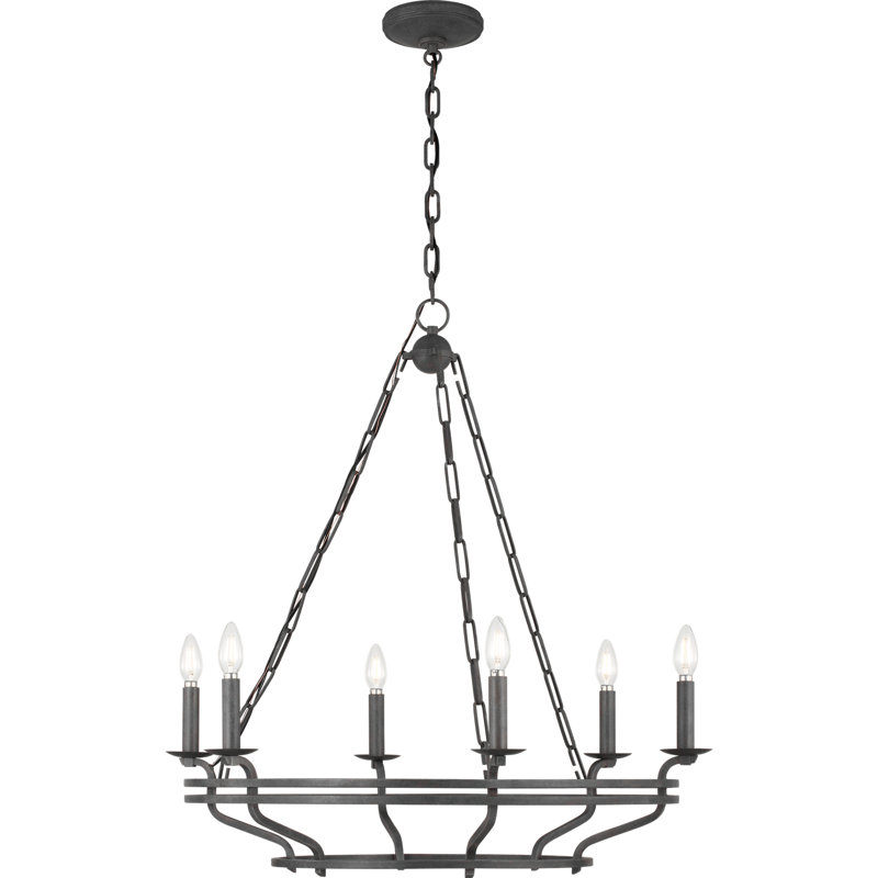 Chapman and Myers Casual Brighton Chandelier, 32, Italian Rust