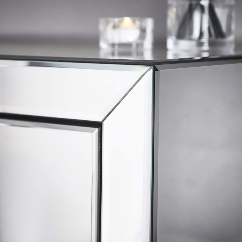 Wafrt Dressing Table, Silver/Black