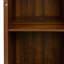 Brown Walnut Colour Modular Wine Bar Cabinet With Storage Shelves With Hutch For Dining Room