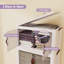 Bacs de rangement avec couvercles - bacs de rangement en plastique empilables sur roulettes, organisateurs de placard et rangement, armoire de rangement pliable avec portes pour la cuisine de garage sous les escaliers, plus grand 5 niveaux-1187588220