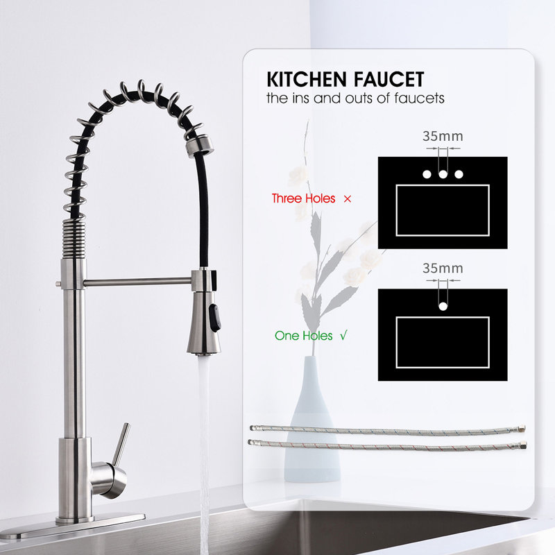 Robinet de cuisine en nickel brossé