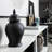 Dameisha Stoneware Ceramic Decorative Jar with Lid - Modern Textured Design-89110082-112965907