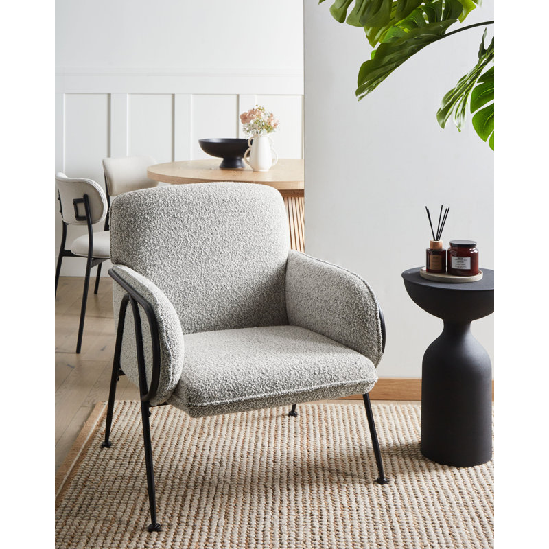 Armchair TRYSNES Fabric, Light Grey