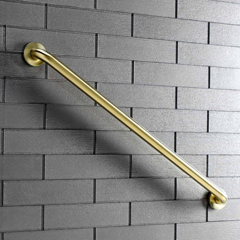 Kingston Brass Meridian 1-1/4 Inch O.D Grab Bar, Brushed Brass, 2.81" H x 34.81" L