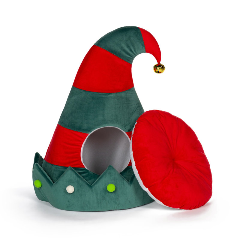 Jingle's Elf Cap Pet Bed Hideaway