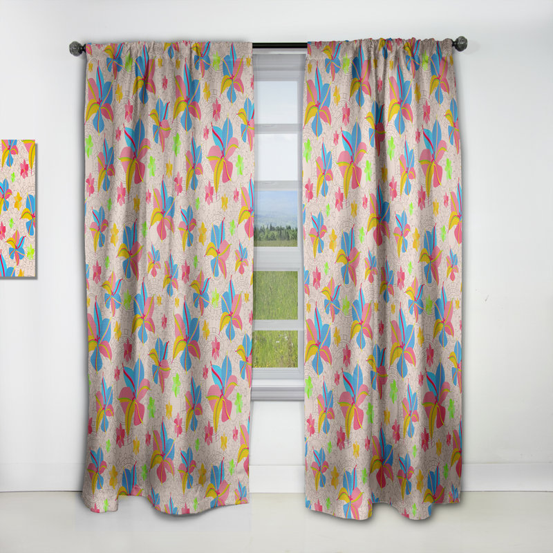 Rideau simple occultant Farmhouse Florals X - Farmhouse, L 52 po x L 108 po