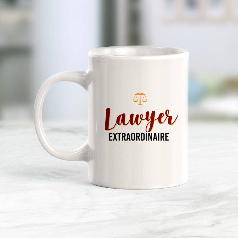 Tasse à café Tara Lawyer Extraordinaire, Ensemble de verres à lait, Céramique
