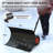 40.4 in. Double-Rod Metal Rolling Snow Pusher Shovel with Adjustable Steel Blade Angle and Wheels-137344565