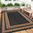 Outdoor Area Rug 9' x 18' Reversible Waterproof Polypropylene Patio Mat with UV Fade Resistance and Corner Loops for Deck, Balcony, Camping or Beach Use-742022072-742022019