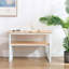 Ensemble de table de salle à manger avec banc pour petit espace, table de cuisine et de salle à manger 3 pièces avec structure en métal pour 4 à 6 personnes, coin-repas en bois peu encombrant pour salon Studio (Huntingburg)-1806130236-1806130237