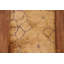 Tapis doré à motif floral abstrait 3 x 5