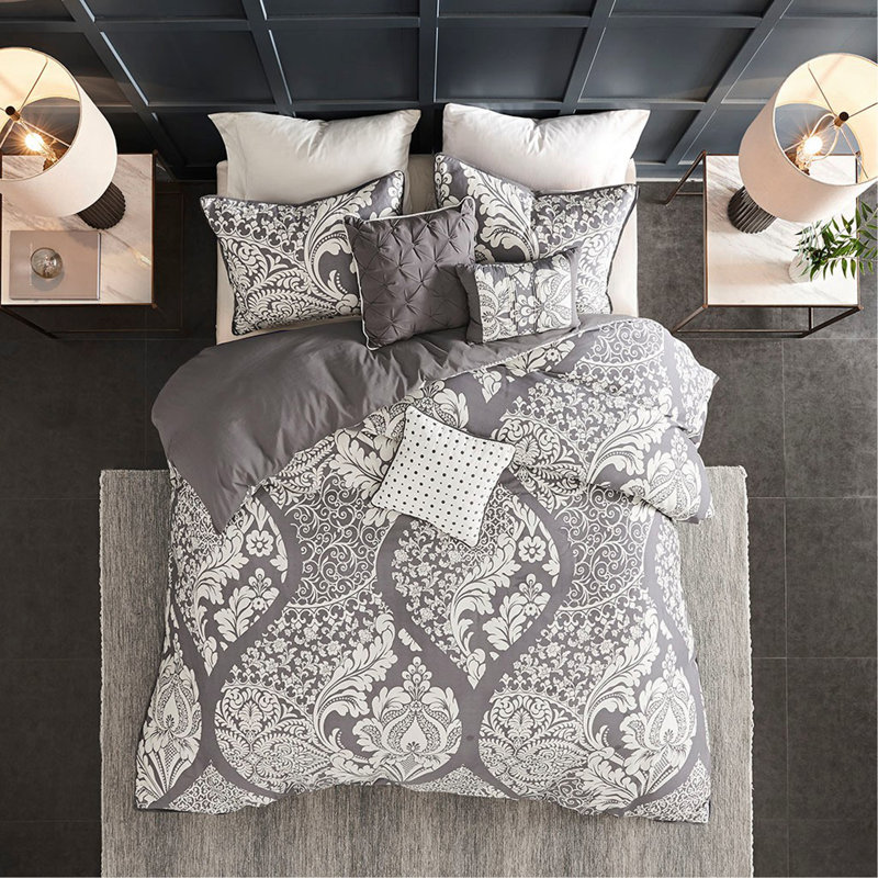 Ensemble de housse de couette pour lit double / grand 6 pièces, Double/grand housse de couette + 5 pièces supplé