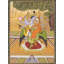 Aquarelle de Vishnu Lakshmi sur Garuda, fabriqué à la main, peinture à l'aquarelle - art divin traditionnel par des divinités indiennes sur papier fait à la main H 16 po x l 12 po