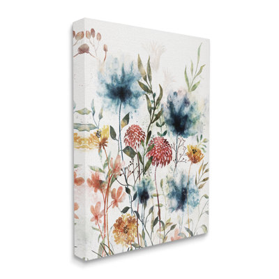 Au-726-Canvas " Modern Flowers Dahlia Blooms " by JJ Design House LLC Painting Print