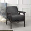 Chaise d'appoint - Tissu d'ameublement gris foncé en bois d'hévéa massif gris antique-1319044980
