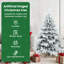  Artificial Hinged Christmas Tree Snow Flocked White-44975633
