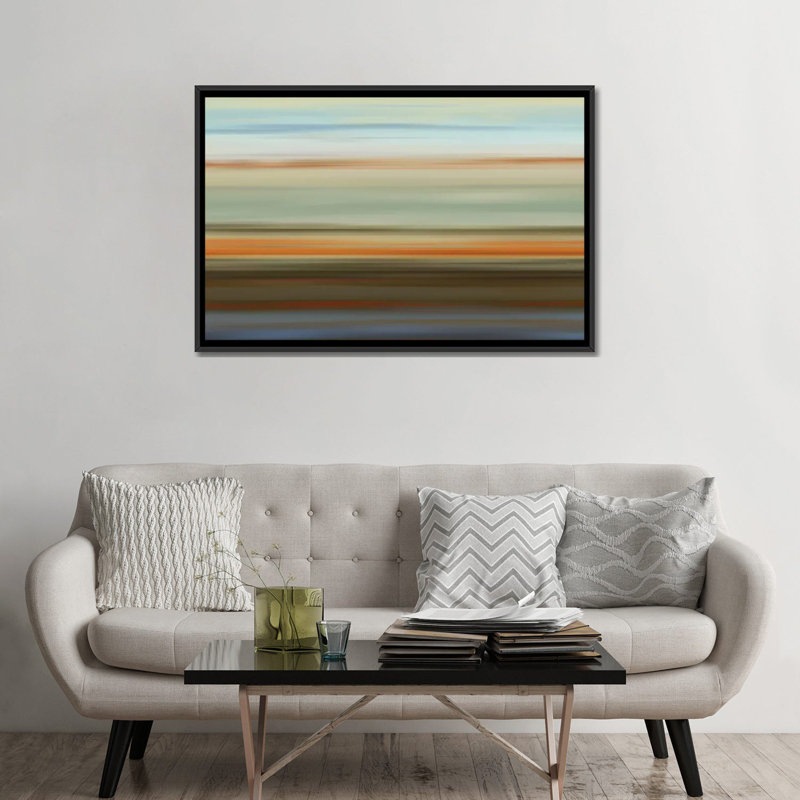 « euphoric ii », impression sur toile, H 18 po x l 26 po x P 1,5 po, Toile avec cadre noir, Pas de tapis