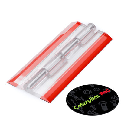 4x Clear Acrylic Piano Hinges 100 mm, Self-Adhesive, No Glue Required