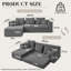 106" Sleeper Sofa,  2 In 1 Pull Out Couch Bed  ,Convertible Sofa Bed-  L-Shaped Sectional Couch For Living Room-1509486041