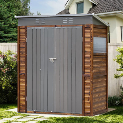 Outdoor Storage Shed with 2 Vents and metal Lockable Door