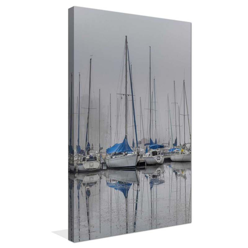 " Sailing Boats " by Andy Amos, 30" H x 18" W x 1" D, Wrapped Canvas