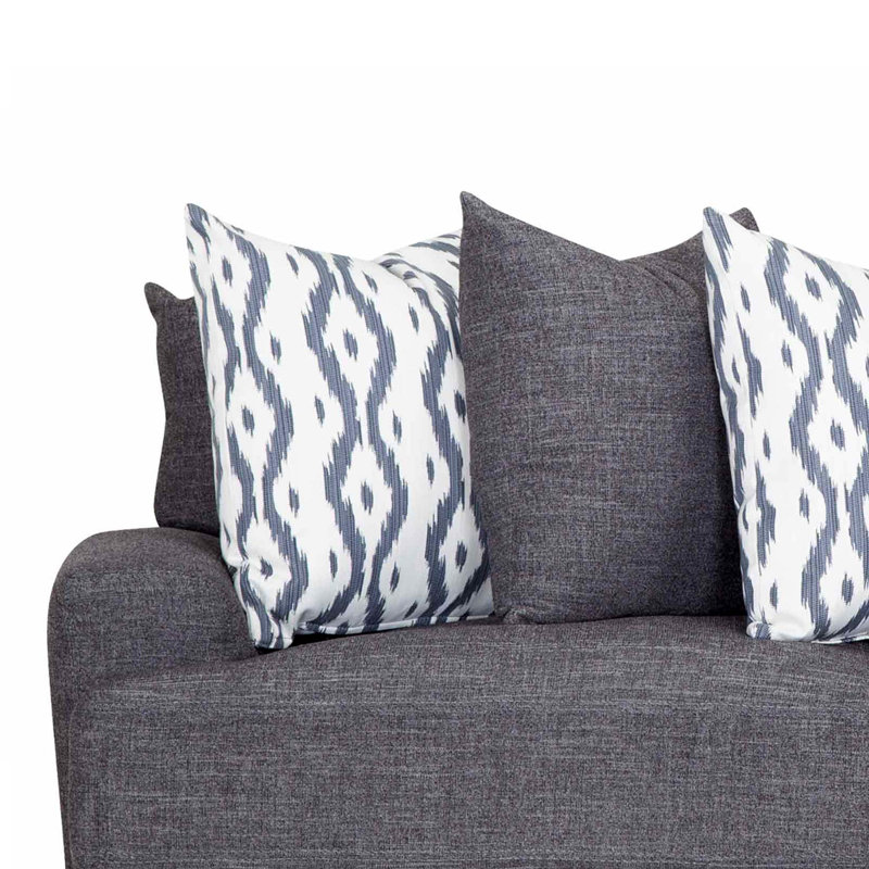 3-Piece Upholstered Sectional, Graphite 100% Polyester
