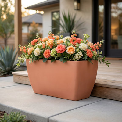 Grande boîte à fleurs rectangulaire pour jardin et étang 40 "Manhattan