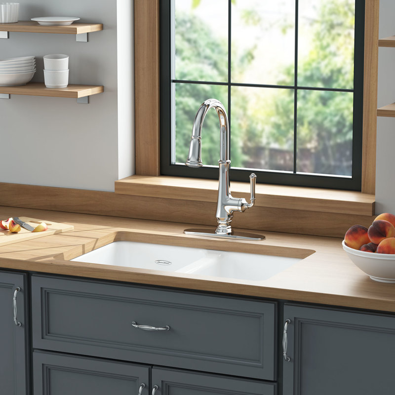 American Standard Delancey Pull Down Kitchen Faucet, Polished Chrome