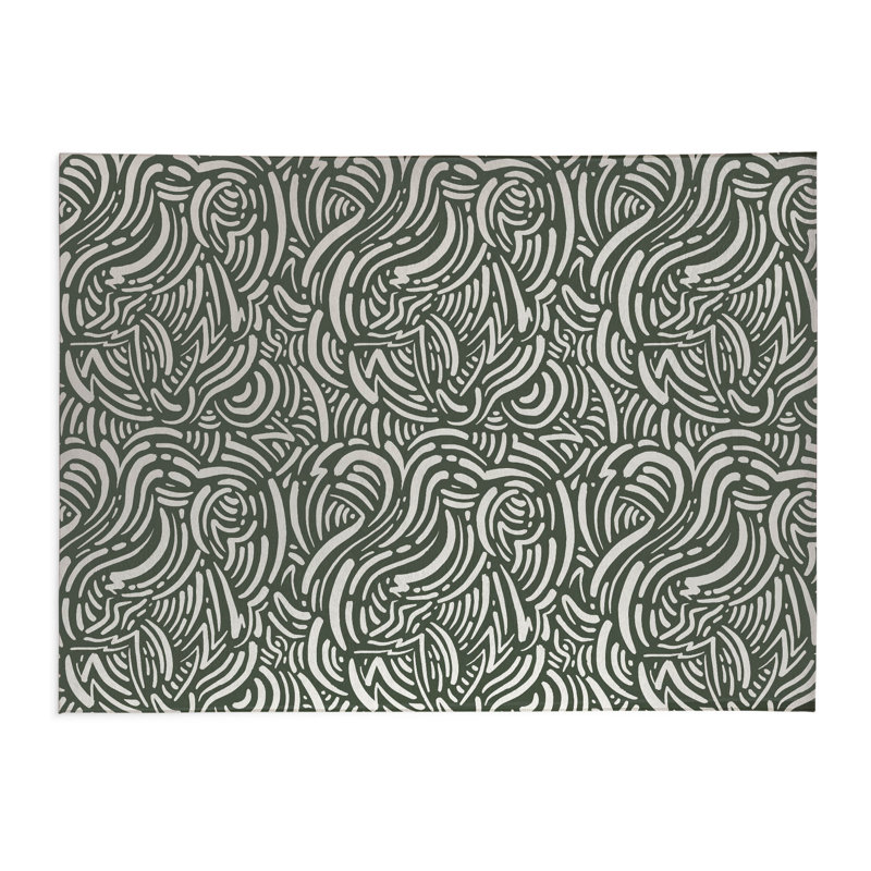 Tapis de bureau Cozy Swirl, L 3 pi x L 2 pi, Chimichurri