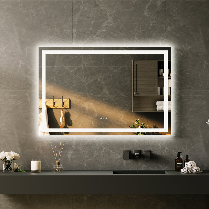 Miroir de salle de bain Modern Modern, 30 po x 45 po